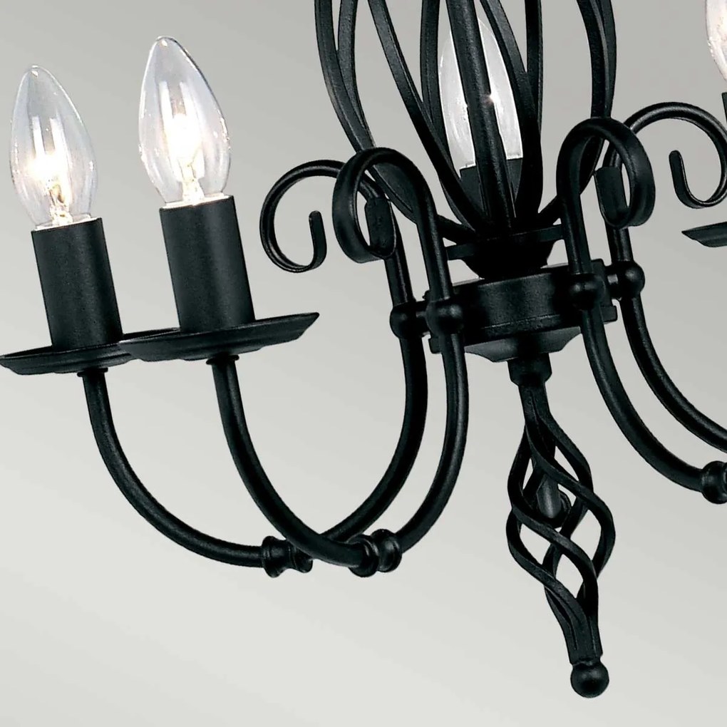 Elstead klasszikus csillár artisan fekete elsart5-black