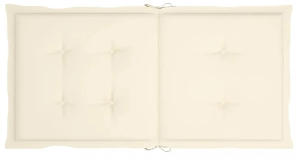 2 db krémszínű oxford szövet háttámlás székpárna 100x50x3 cm