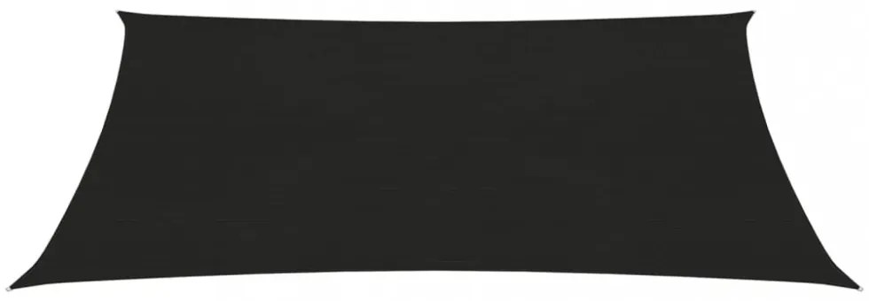 fekete HDPE napvitorla 160 g/m² 2,5 x 3,5 m