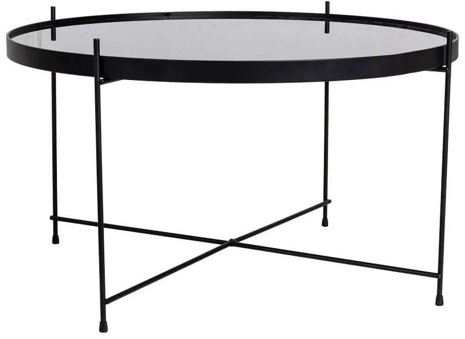 Fekete kerek dohányzóasztal ø 70 cm Venezia - House Nordic