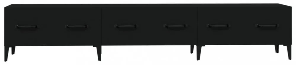 fekete szerelt fa TV-szekrény 150 x 34,5 x 30 cm