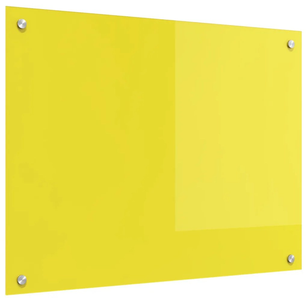 Konyhai hátfal Sárga 80x60x0,6 cm Edzett üvegből
