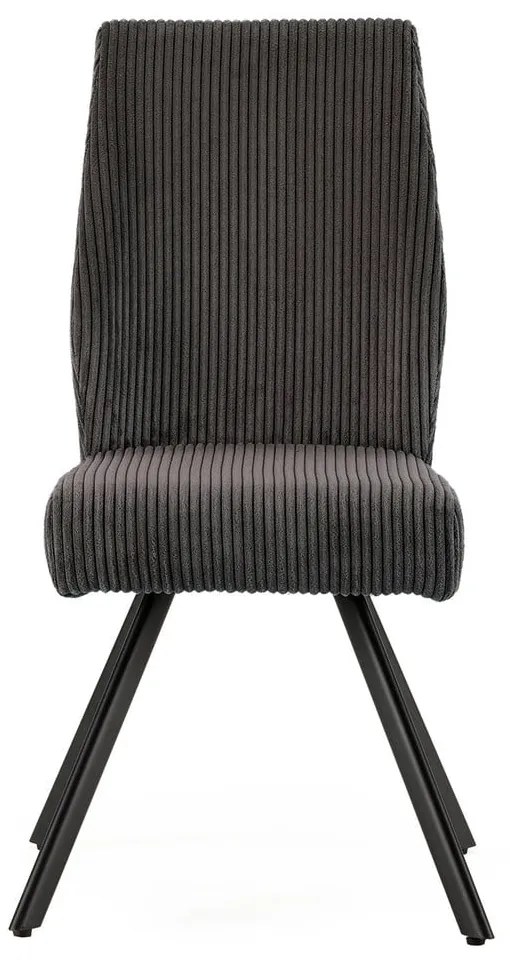 Sötétszürke kordbársony étkezőszék szett 2 db-os Anibal – Marckeric