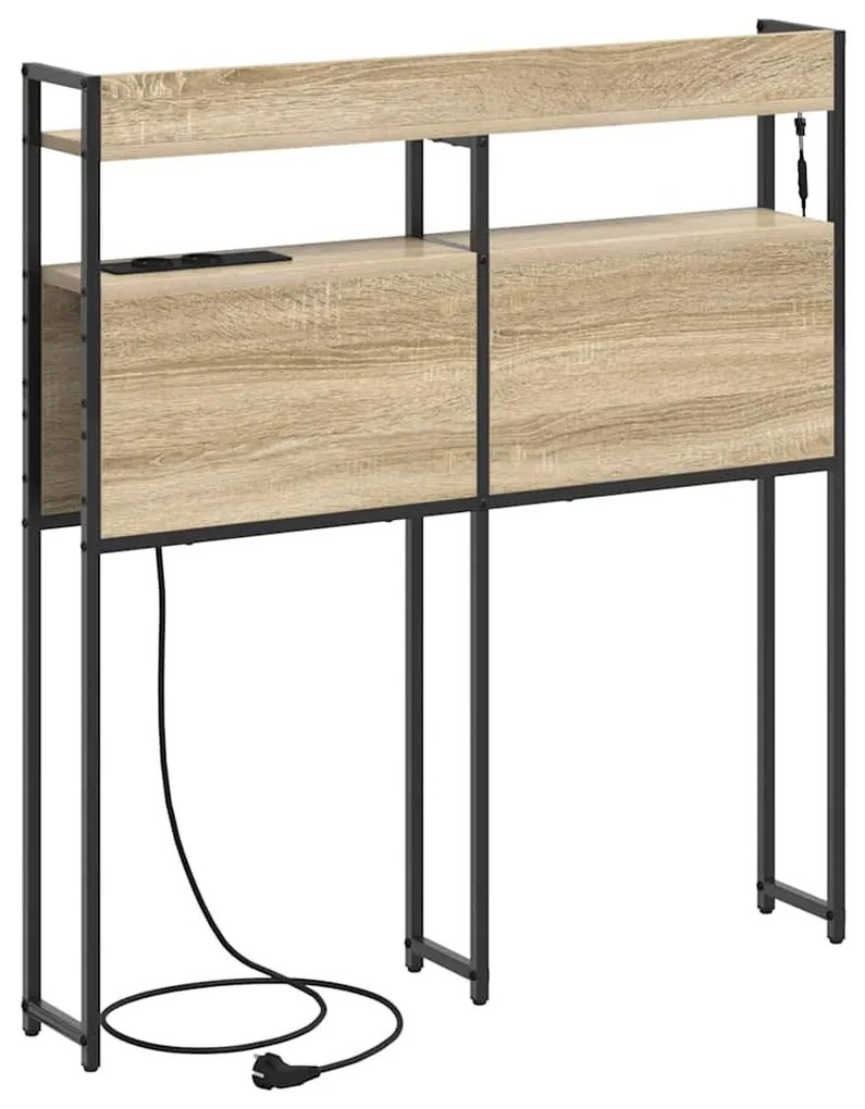 Fejtámla LED -es lámpákkal sonoma tölgy 100 cm Faanyag