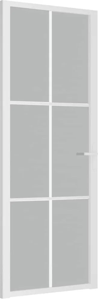 vidaXL fehér matt üveg és alumínium beltéri ajtó 76 x 201,5 cm