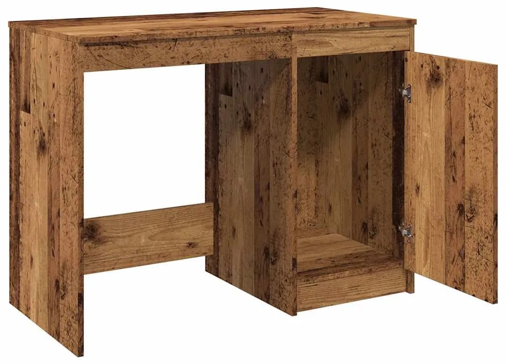 antik fa színű szerelt fa íróasztal 100 x 50 x 76 cm