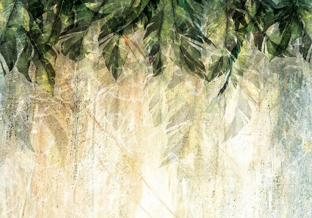 Fotótapéta 3D hatás Levelek pálma virágok 416 x 254