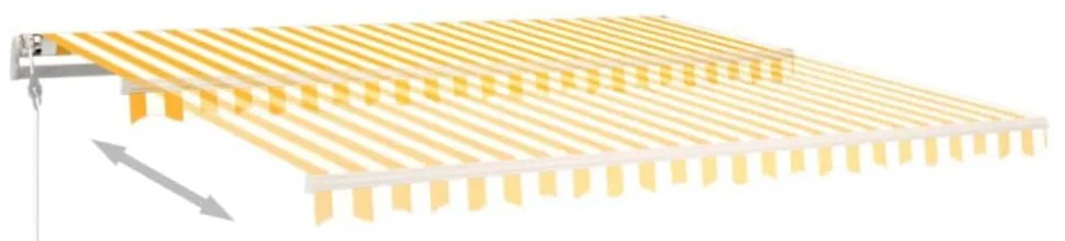 sárga és fehér automata napellenző 400 x 350 cm