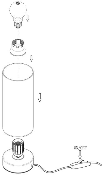 Eglo 95776 - Asztali lámpa DAMASCO 1 1xE27/60W/230V