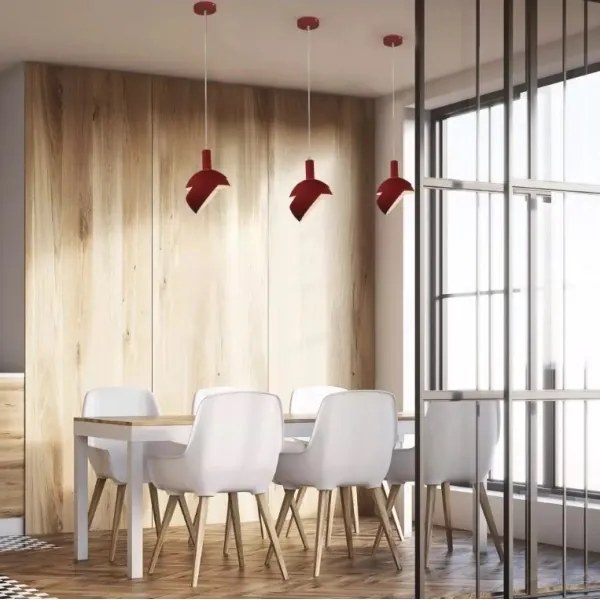 Csillár zsinóron 1xE14/60W/230V piros