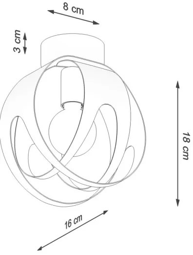 Sollux SL.1082 - Felületre szerelhető csillár TULOS 1xE27/60W/230V fehér