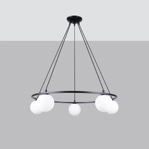 Sollux SL.1214 - Csillár zsinóron YOLI 5xG9/8W/230V fekete