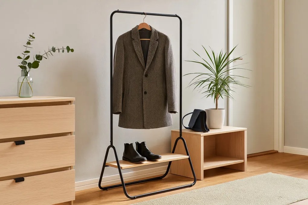 Kerek puff fa lábakkal 30 x 28 cm