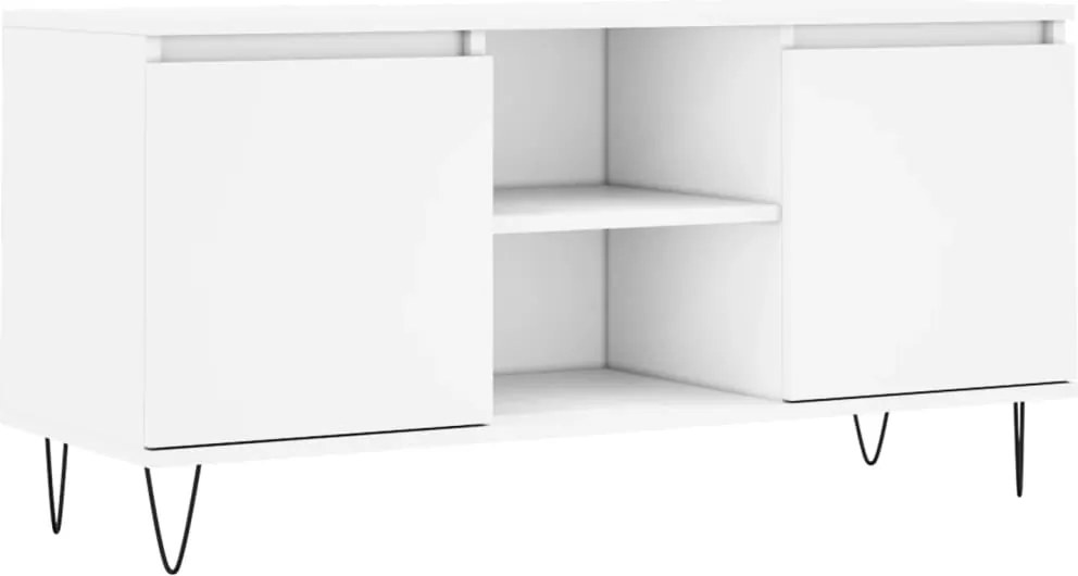 vidaXL fehér szerelt fa TV-szekrény 104 x 35 x 50 cm