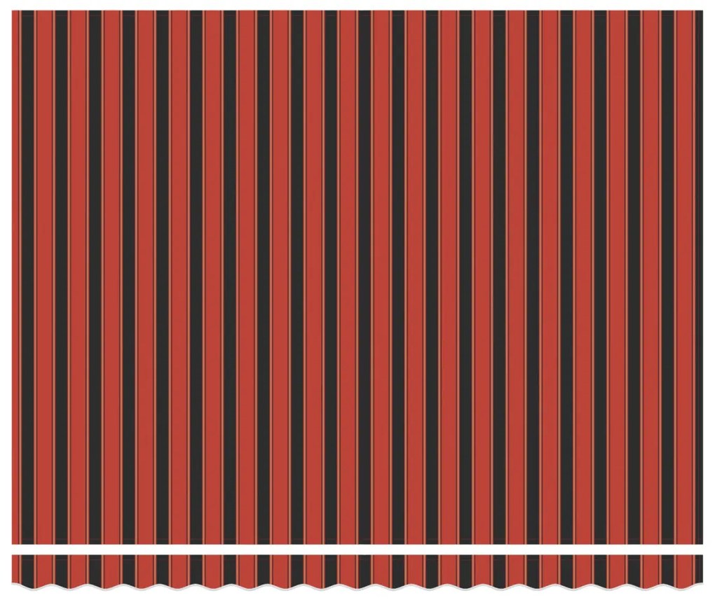 Manuális Behúzható Napellenző Piros és Barna 400x350 cm