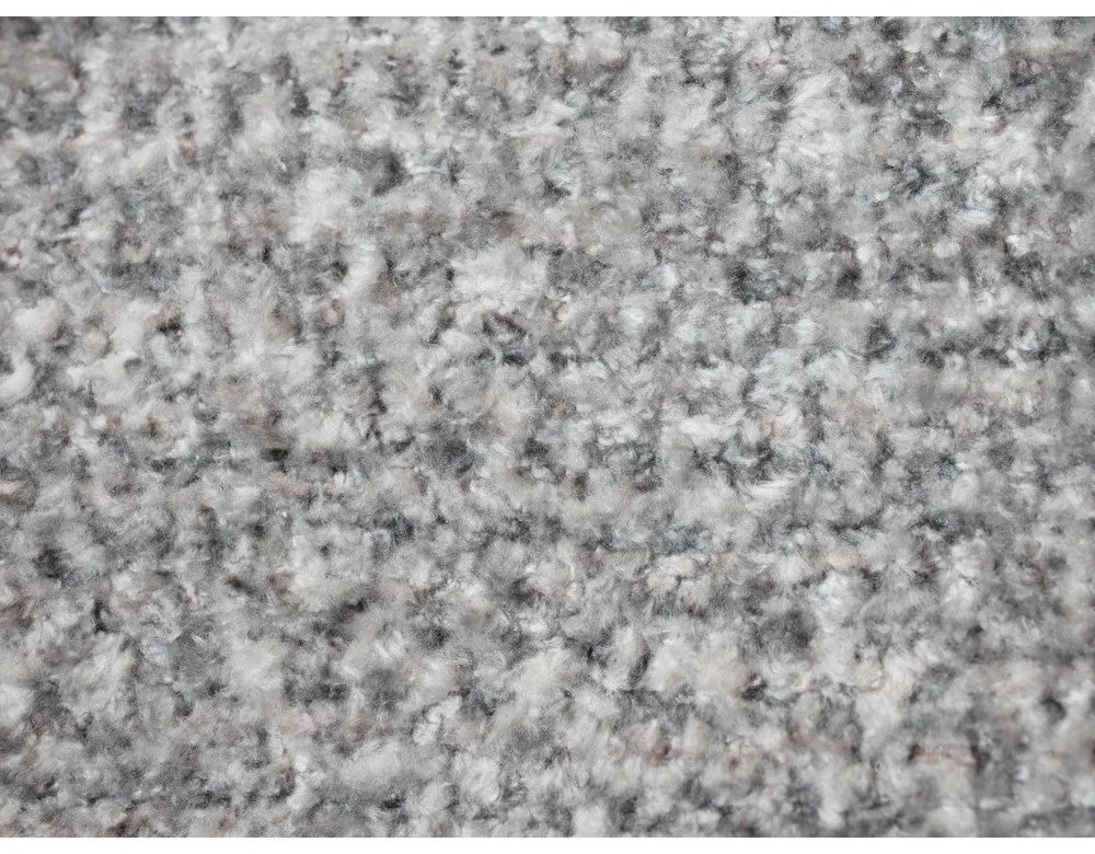 Világosszürke kárpitozott franciaágy ágyráccsal 140x200 cm Makana – Makamii