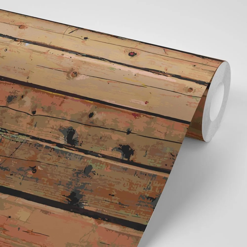 Öntapadó tapéta modern barna fa design