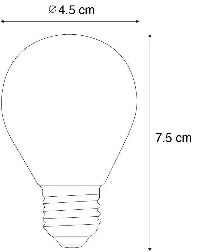5 db-os E27 szabályozható LED filament G45 átlátszó izzók 4W 470 lm 2700K