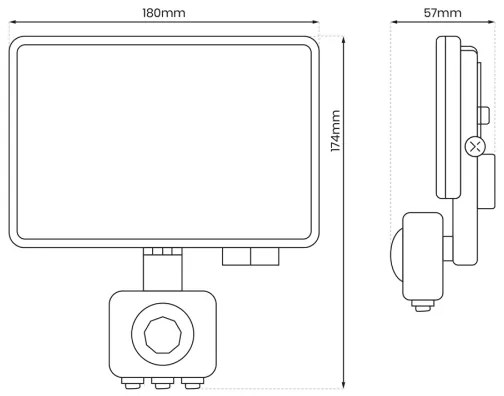 LED Kültéri reflektor érzékelővel LED/50W/230V 5000K IP44