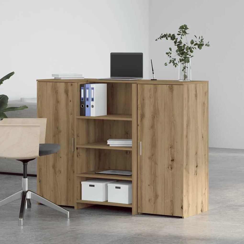 recepciós pult kézműves tölgy 135x50x103,5 cm szerelt fa