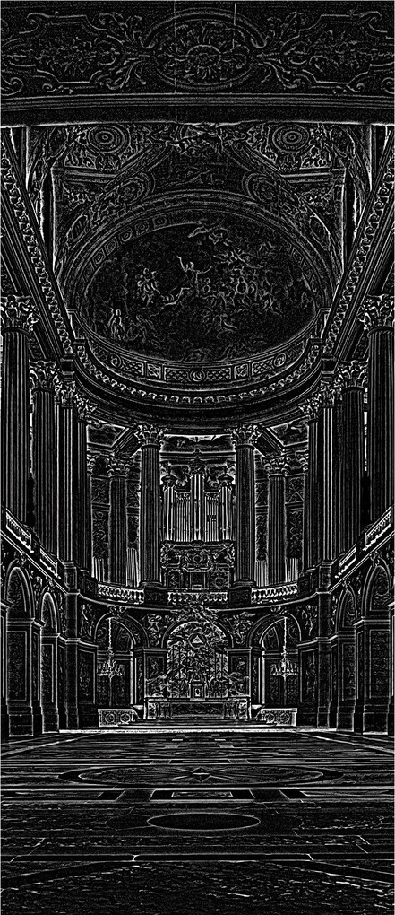 Matrica Fotótapéta Barokk a templomban oszlop perspektíva elegáns 91x211