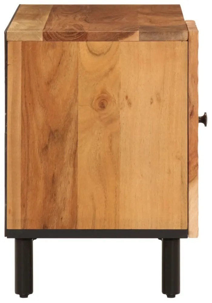 tömör akácfa TV-szekrény 80x33x46 cm