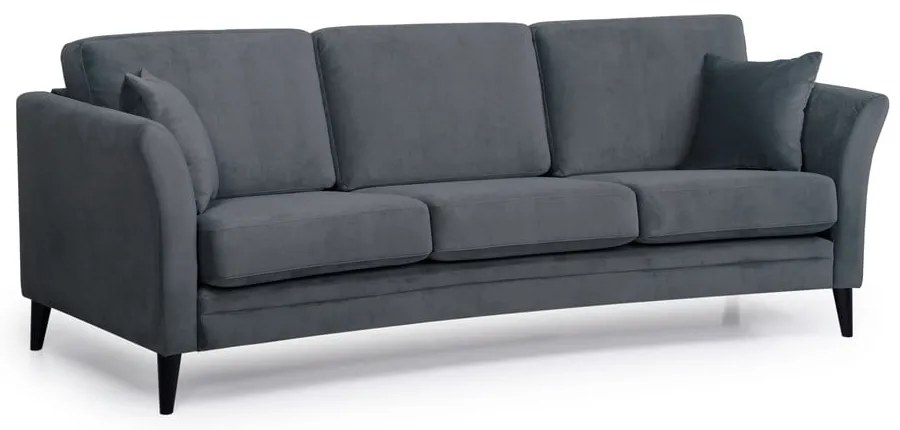 Eden szürke bársony kanapé, 237 cm - Scandic