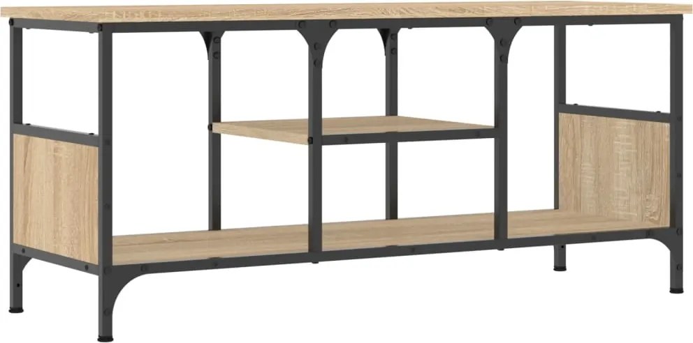 vidaXL sonoma tölgy színű szerelt fa és vas TV-szekrény 100x35x45 cm
