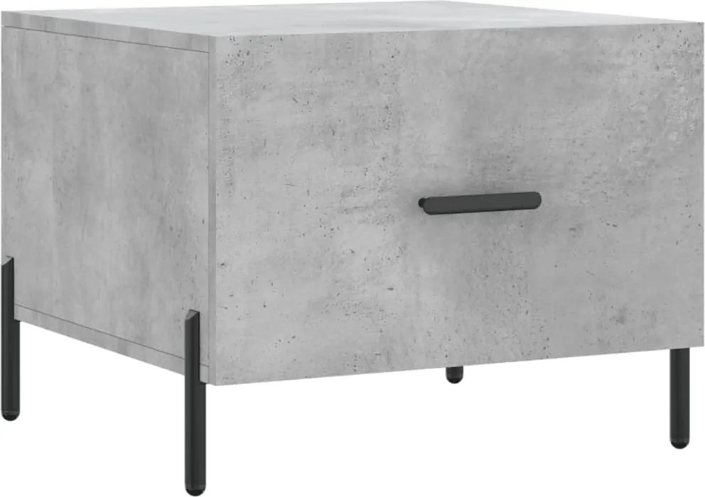 vidaXL betonszürke szerelt fa dohányzóasztal 50 x 50 x 40 cm
