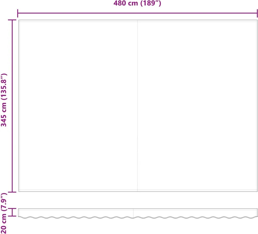 Behúzható napellenző narancssárga és barna 500 × 350 cm