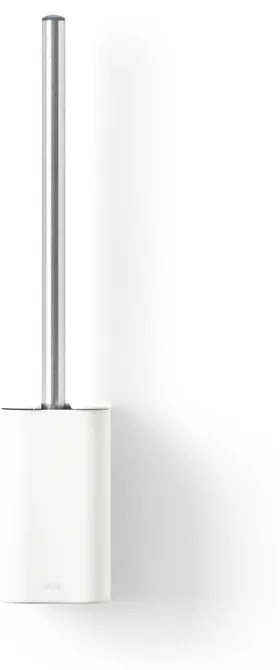 Fehér öntapadós újrahasznosított műanyag WC-kefe Flex Adhesive – Umbra