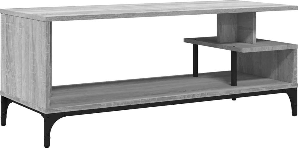 vidaXL szürke sonoma szerelt fa/porszórt acél TV-szekrény 102x40x41 cm