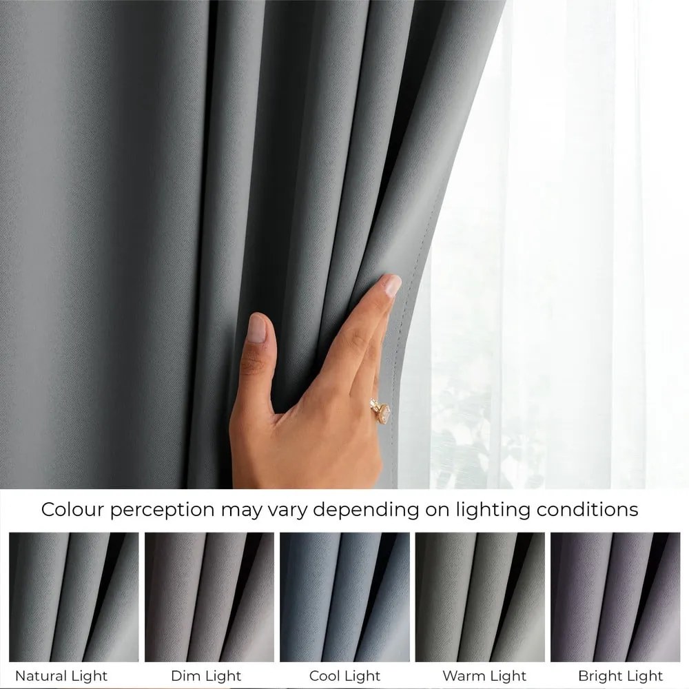 Szürke sötétítő termo függöny 140x245 cm Pleat – Restilo