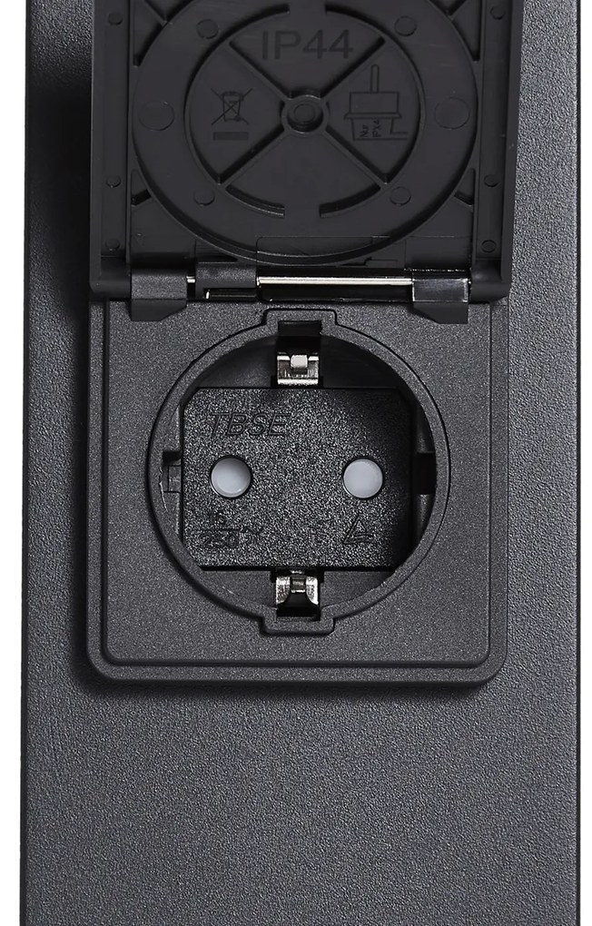 Modern kültéri oszlop lámpa fekete füstüveggel 70 cm alkonyatérzékelővel IP44 - Denmark