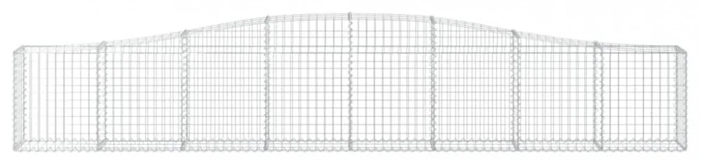 7 db íves horganyzott vas gabion kosár 400x30x60/80 cm