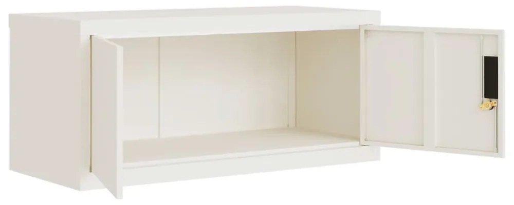fehér acél irattartó szekrény 90x40x130 cm