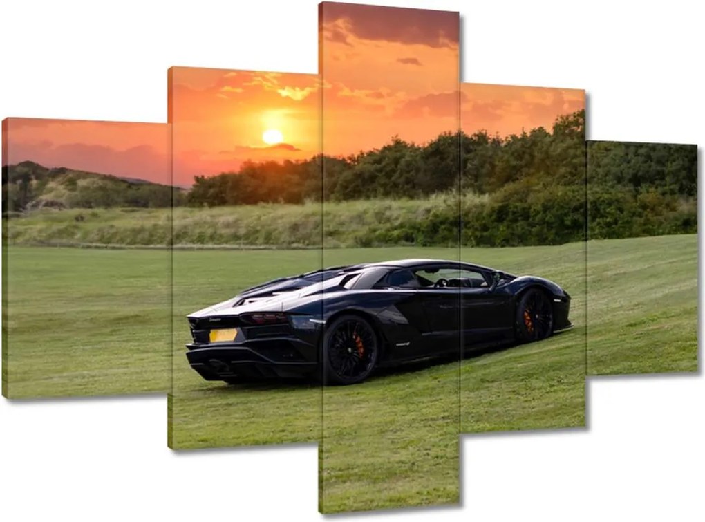 Vászonkép 100x70 Fekete sportautó