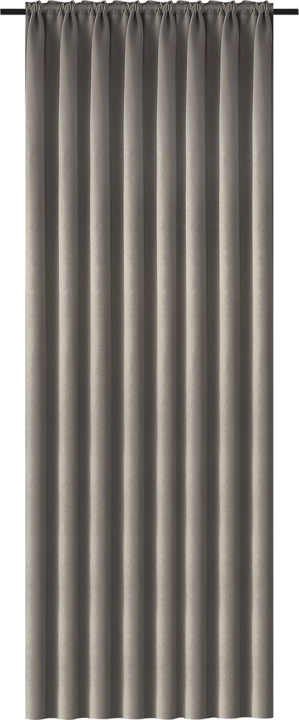 Függöny OXFORD 140x270 cm, szürkésbarna Felfüggesztés: Hullámos sínszalag