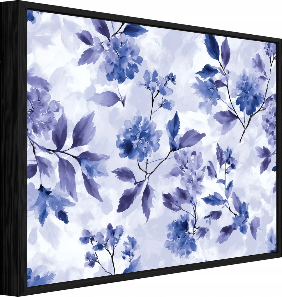 Vászonkép Fekete Keretben Virágok Absztrakt Nappali Hálószoba 40x30