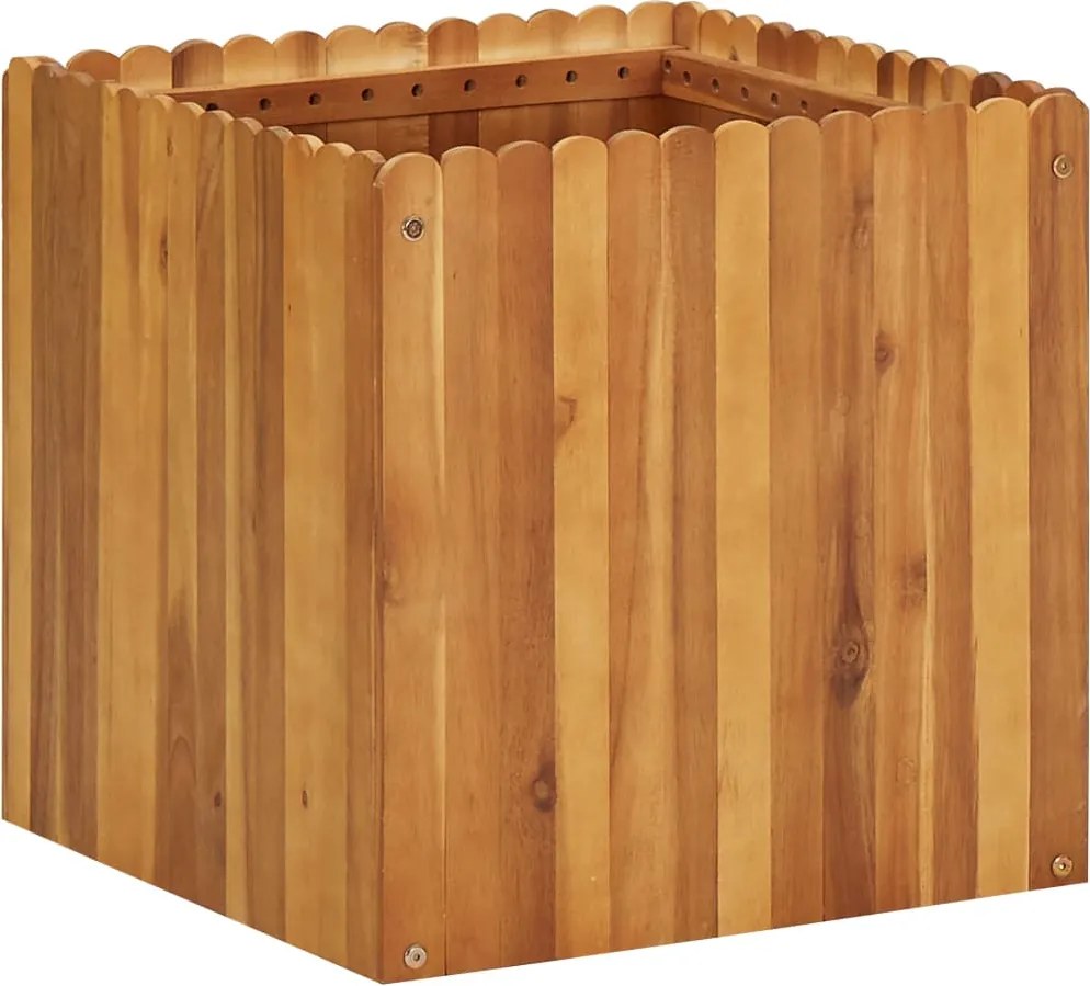 vidaXL tömör akácfa kerti magaságyás 50 x 50 x 50 cm