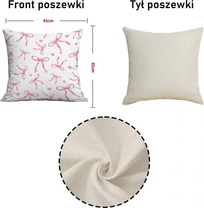 Párnahuzat PINKABELLE 45x45 cm, fehér