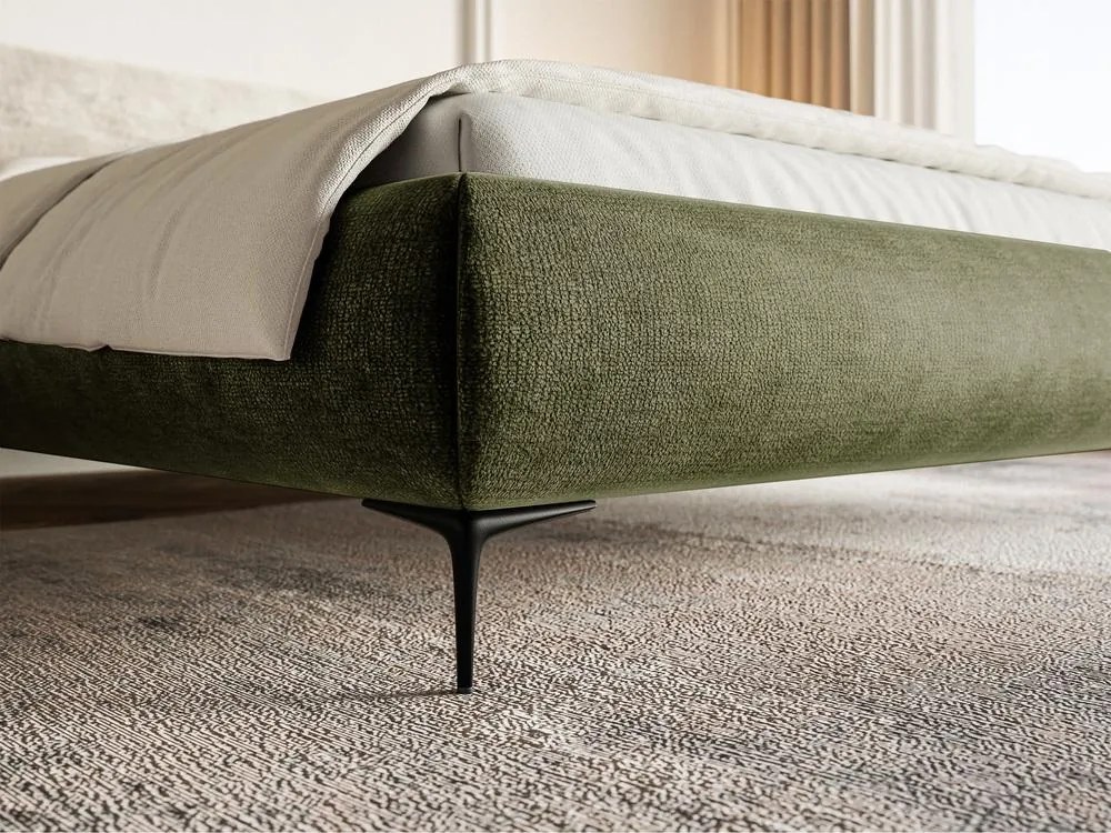 Franciaágy 140 cm Rirri 140B (ágyráccsal) (oliva + fekete). 1099853