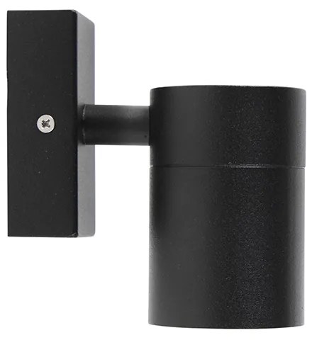 2 darabos kültéri fali lámpa készlet fekete rozsdamentes acél IP44 - Solo