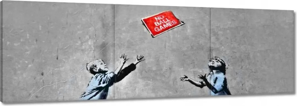 Festmények 90x30 Banksy No Ball Games
