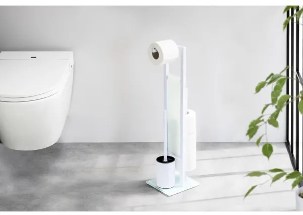 WENKO 21565100 - RIVALTA WC-kefe 18x70 cm fehér/fekete