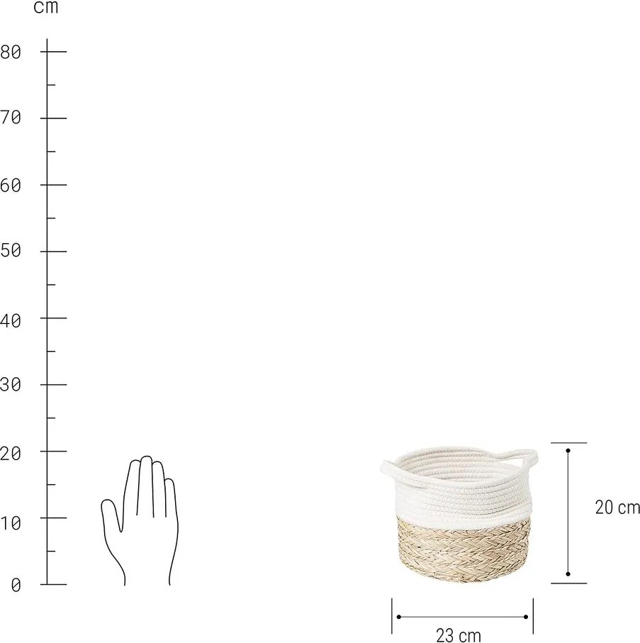 COTTON BRAID kosár, Ø 23 cm
