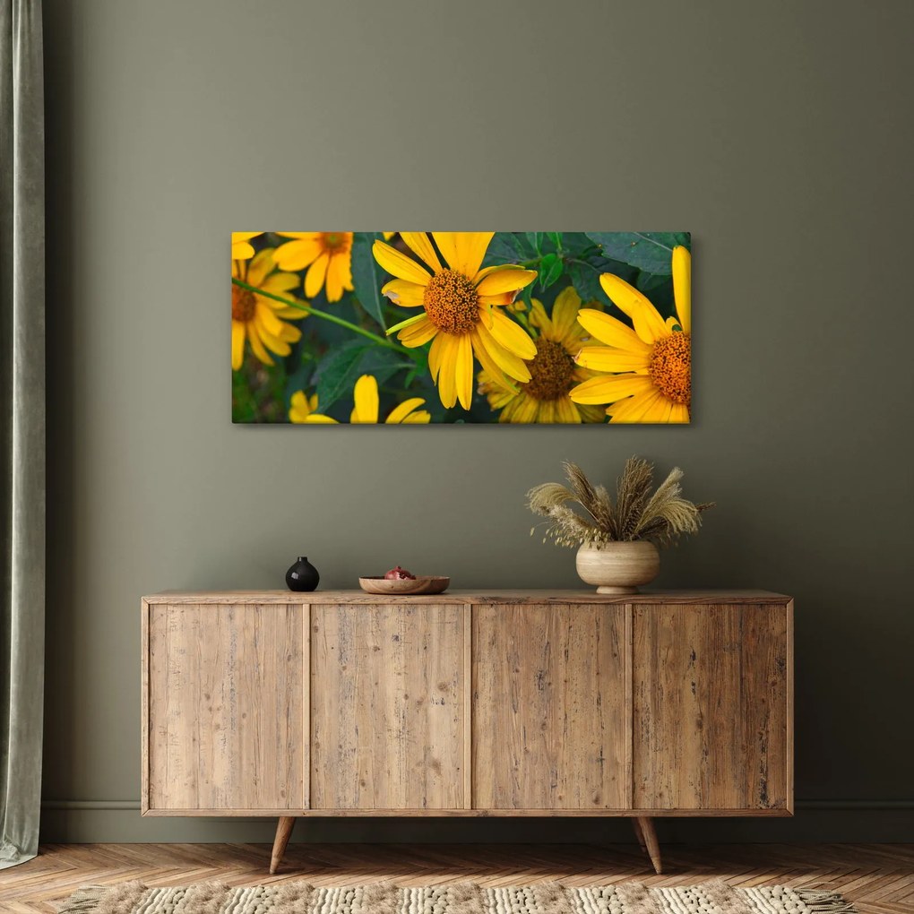 Sárga virágok képe (120x50 cm)