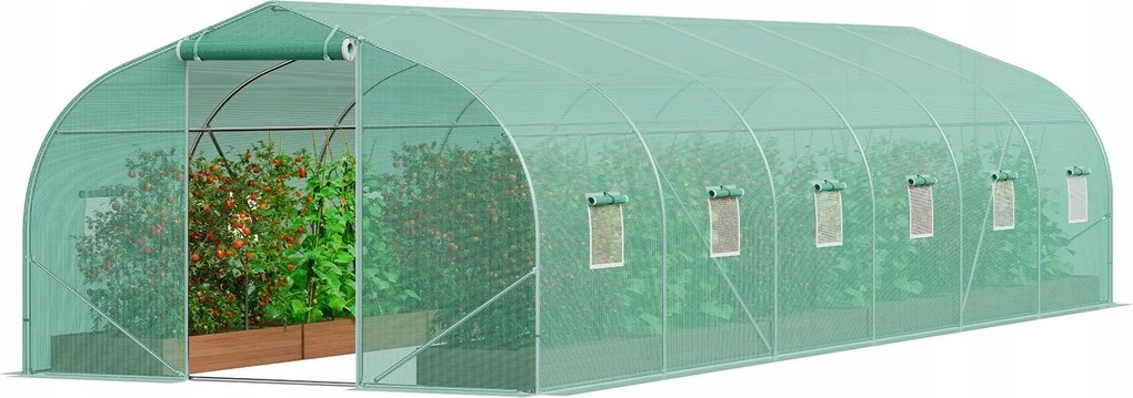 Fóliaalagút kerti üvegház 27m2 9x3x2 m