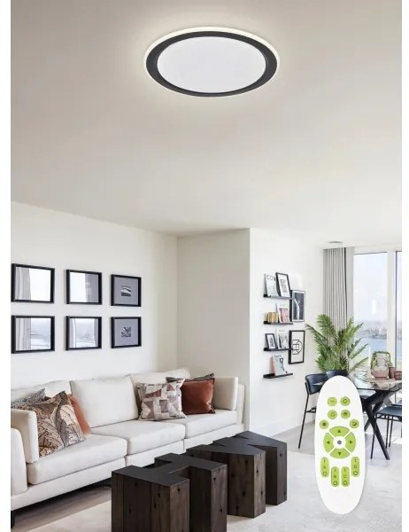 Top Light - LED Dimmelhető mennyezeti lámpa NORMAN LED/60W/230V fekete + távirányító