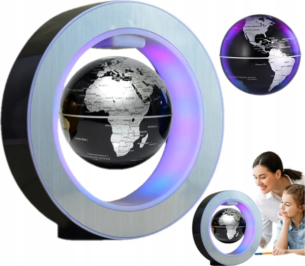 Földgömb Megvilágított Lebegő Interaktív Led Asztali Lámpa Ajándék